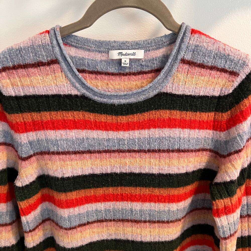 Madewell Multicolor Striped Pullover Sweater Size M - Picture 2 of 7